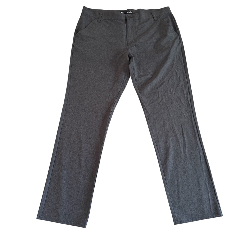 TravisMathew 38x32.5 Grey Heathered Stretch Performance Golf Pants Mens Trousers
